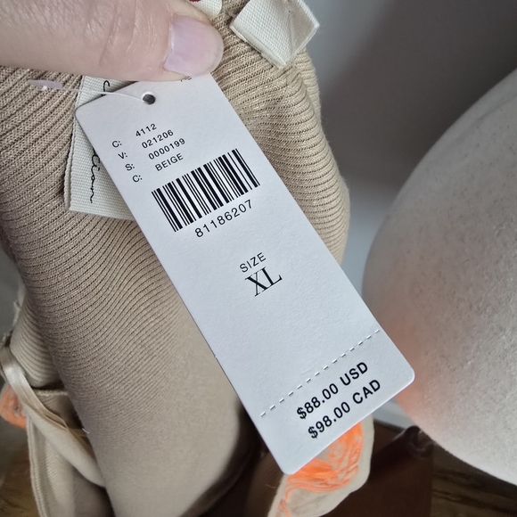 Anthropologie, New, Dolan Linen Blend Rib Knit Embroidered Ruffle Top Size XL - Picture 10 of 14